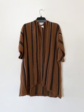 I Joan. Long Striped Cardigan, Open Front Cardigan ✿